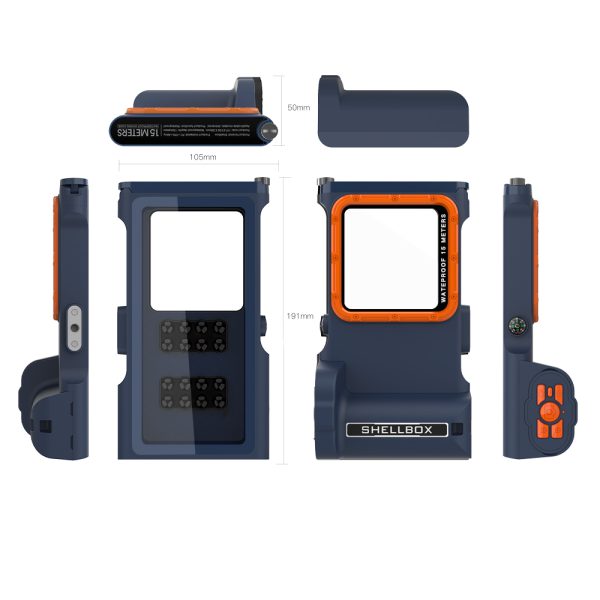 callrun waterproof mobile phone case deep dive 15 meters underwater taking photos bluetooth swimming - 图片 4